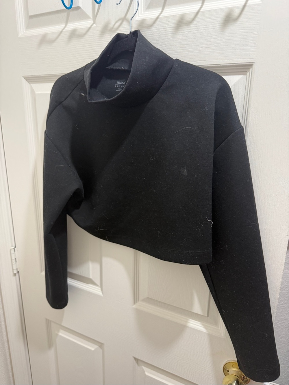 Mavi Active Black Mock Neck Top